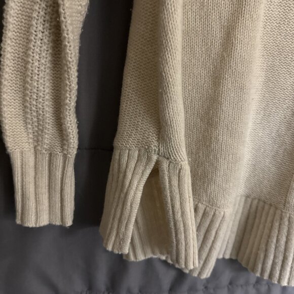 Smartwool Sweater Women's MEDIUM Cream Merino Wool High Cowl Neck - Picture 7 of 12